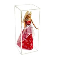 Deluxe Clear Acrylic Figurine Display Case for Doll Bobblehead Action Figure or Collectible Toy Figure (A017-CB)