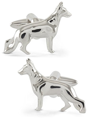 ZAUNICK German Shepherd Dog Cufflinks Sterling Silver