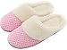 ULTRAIDEAS Women's Lamb-hug Comfy Fleece House Slippers Memory Foam, Slip-on House Shoes Indoor Outdoor (Pink, Size 9-10)