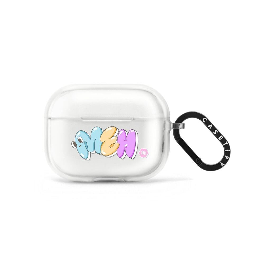 CASETiFY Impact Airpods Pro (3rd) Case with Ring - Meh Colorful Bubble Typography - Frost