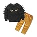 VICVIK Boy's Clothes The Monster Printing Sweatshirts Set (1-8 Years)(3-4Y(100))