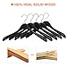 JS HANGER Heavy Duty Broad Shoulder Coat Hangers for Garment, Black with Anti-rust Hook, 5 Pack