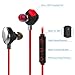 Mifo U5 PLUS Bluetooth Headphones In Ear - Magnetic Aluminum Design IPX7 Waterproof apt-X Earphone - 8 Hours Playtime Noise Canceling NFC Sports Stereo Headset with Mic - Great for Sports -Red