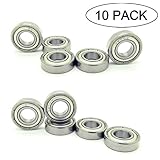 6900ZZ 10 x 22 x 6 mm Deep Groove Ball Bearing, 10 Pcs, Double Metal Shielded Miniature Ball Bearings, Fit for Skateboard Bearings, 3D Printer RepRap Wheel, Roller Skates, Inline Skates (Pack of 10)