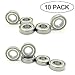 6900ZZ 10 x 22 x 6 mm Deep Groove Ball Bearing, 10 Pcs, Double Metal Shielded Miniature Ball Bearings, Fit for Skateboard Bearings, 3D Printer RepRap Wheel, Roller Skates, Inline Skates (Pack of 10)