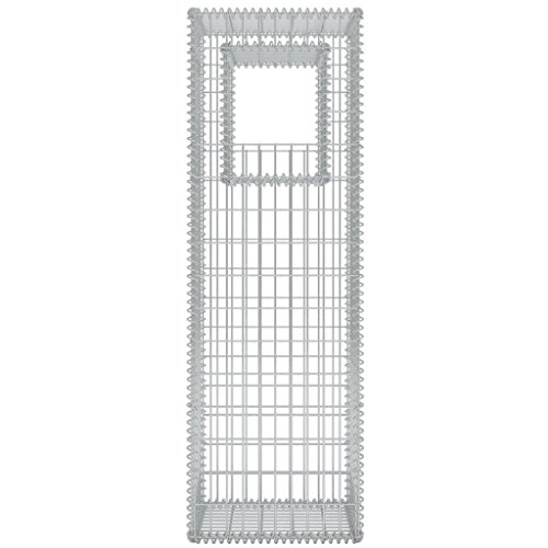 Festnight Gabionen Hochbeet aus Stahl 2 STK. 50x50x160 cm Pflanzkasten Steinsäule Blumentopf – Bild 7
