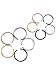 Mudder Nose Ring Hoop Cartilage Hoop Body Jewelry Piercing for Ear Cartilage Lip Nose, 20 Gauge, 10 Piece