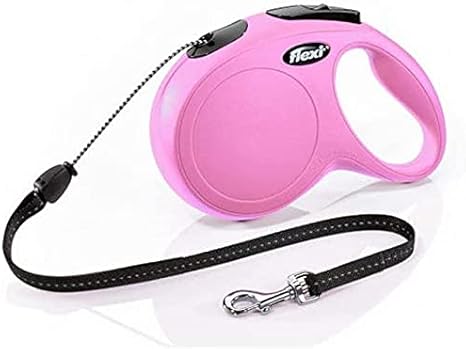 TRIXIE flexi New CLASSIC, Correa Extensible, Cuerda enrollable, M, 8 m, Rosa, Perro