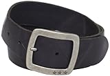 John Varvatos Men's 39mm Centerbar Buckle On A Washed Leather Strap
