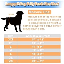Langsprit Male Belly Bands for Dogs