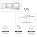 Tangkula 10'x20' Outdoor Wedding Tent, Canopy Tent 4 Walls with Window BBQ Party Outdoor Canopy Tent White