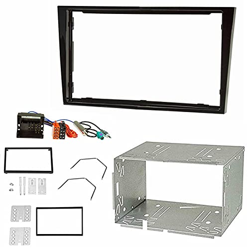 Sound-way - 2 DIN in dash car stereo adapter mounting fascia kit compatible with VAUXHALL OPEL Corsa Astra Antara Zafira