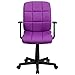 Flash Furniture Clayton Mid-Back Purple Quilted Vinyl Swivel Task Office Chair with Arms