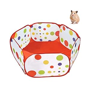 Andiker Small Animal Playpen, Portable Outdoor Exercise Fence Pop-Up Yard Fences, Foldable Pet Tent Play Pen for Guinea…
