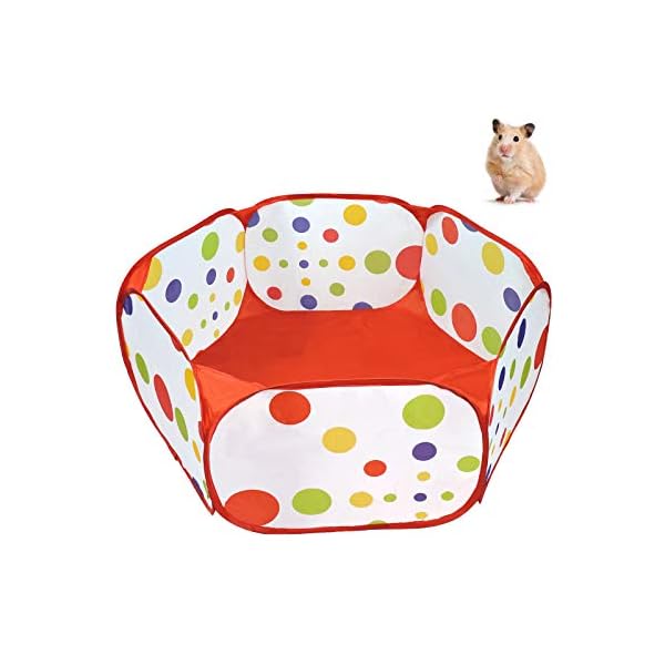 Andiker Small Animal Playpen, Portable Outdoor Exercise Fence Pop-Up Yard Fences, Foldable Pet Tent Play Pen for Guinea…