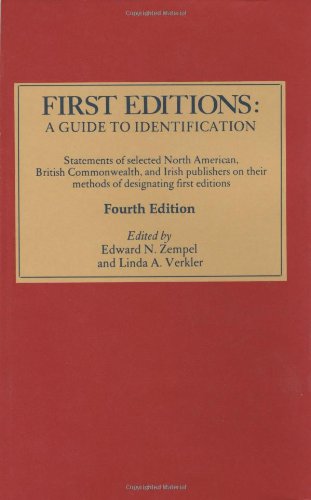 First Editions: A Guide to Identification First Editions: A Guide to Identification