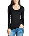 MAYSIX APPAREL Basic Cotton Slim Fit Long Sleeve Round Scoop Neck T Shirt Top For Women (S-3XL)