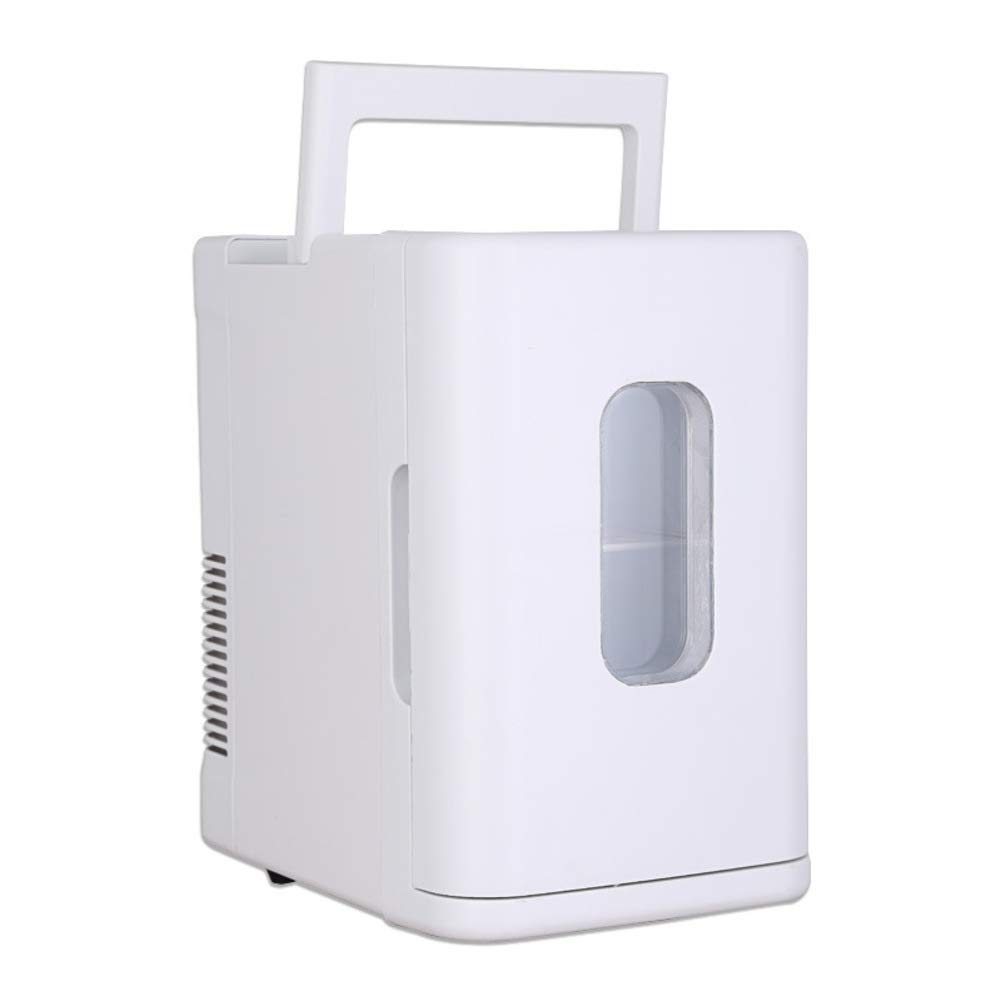 Portable Mini Fridge Freezer Cooler and Warmer Compact All Refrigerator with Handle Beverage Fridge for Car Dorm Room Office-White