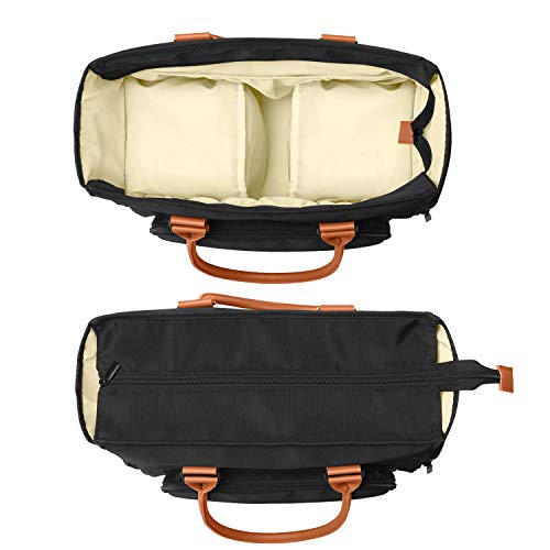 image for Luxja Breast Pump Bag with Pockets for Laptop and Cooler Bag, Leather 