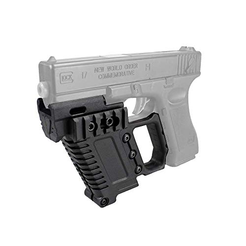 LIVIQILY Tactical Pistol Grip Glove Cover Sleeve Anti Slip Hunting Accessories Party Pistol Gun Holster w/Magazine Torch Pouch for Glock 18 19 - Thumbnail 7