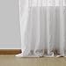 Deconovo White Rod Pocket Dots Printed Linen Look Volie Sheer Window Curtain for Bedroom, 52x84 Inch, Silver