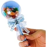 JC HUMMINGBIRD Fillable Baby Rattle Party Favors, Blue, 12 Pieces