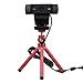 Lightweight Mini Webcam Tripod for Logitech Webcam C920 C922 Small Camera Tripod Mount Cell Phone Holder Stand (Red)