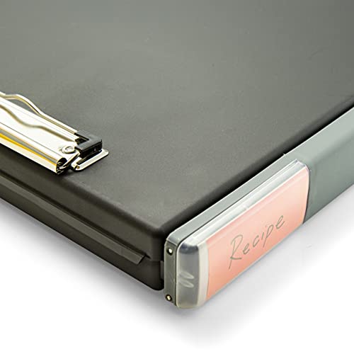 Officemate Ringbinder Clipboard Storage Box, Charcoal (83309), 13" x 10