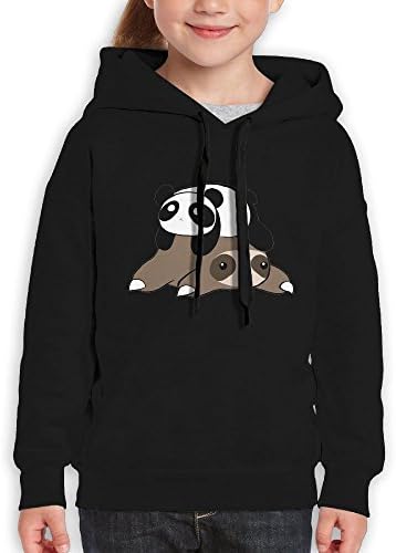 Cute Sloth and Panda Unisex Realistic 3d Digital Print Pullover Hoodie Sweatshirt For Kid