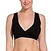 Fishers Finery Women's Ecofabric Low Impact Wireless Sleep Yoga Bra (Black, S)