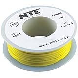 NTE Stranded 24 AWG Hook-Up Wire Yellow 25 ft.