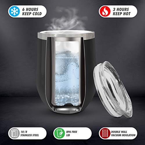 Veracco This Is Prolikely Rum doppelwandiger Thermobecher mit spritzwassergeschütztem Deckel, lustiges Geschenk für jemanden, der gerne trinken Junggesellenabschied schwarz – Bild 3