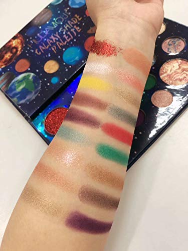 FREEORR 18 Colors Galaxy Shade Palette, Long Lasting Waterproof Multi Reflective Shimmer Matte Glitter Pressed Pearls Eyeshadow Makeup Pallet