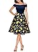 Miusol Women's Retro Off Shoulder Optical Illusion Wedding Bridesmaid Dress