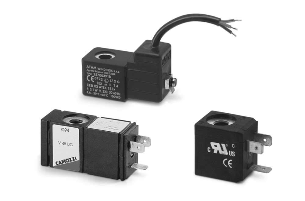 Camozzi U73 Solenoid Coil, PPS, 22X22, 24V Dc