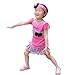 Baby butterfly headdress & Baby Girl's Dress Suits Romper Type YSQH6333 0-3month , Pink