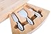 Bamboo Cheese Board and Knife Set. Natural Wood with Stainless Steel Cutter Tools for Hard Soft or Crumbly Cheeses. Unique Gift Idea