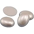 Allstarco 40x30mm Large Flat Back Oval Acrylic Cabochons Rhinestones Plastic Gems Embellishments for Crafts, Costumes, Card Invitations, Jewelry, Cosplay - 4 Pieces (Pearl H310)