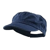 MG Women's Navy Cotton Twill Enzyme Washed Cadet Cap Hat
