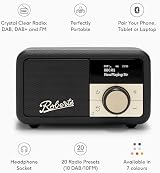 Roberts Revival PETITE2 FM DAB DAB+ Digital Radio with Bluetooth Black view 2
