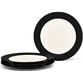 Noritake Colorwave Graphite Set of 4 Rim Salad Plates, 8 1/4"