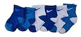 Nike Toddler Baby Boy Socks White/Blue 6 Pairs, Size 6-12 Months by Nike