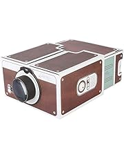DIY Cardboard Smartphone Projector,ASHATA Second-Generation Mini DIY Home Portable Smart Mobile Phone Projector Home Cinema,Home Theater Phone Screen Magnifier Providing 8X Image Magnification