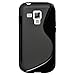 Amzer AMZ95155 Dual Tone TPU Hybrid Skin Fit Case Cover for Samsung Galaxy S Duos S7562 - 1 Pack - Retail Packaging - Black