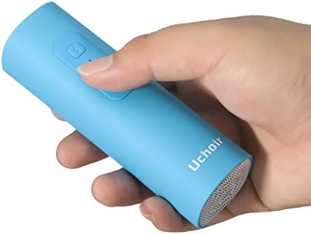 Uchoir 3-in-1 Mini Portable Bluetooth Speakers, Wireless Outdoor Speakers Waterproof, 2200mAh Power Bank, LED Flashlight Torch for Hiking and Camping (Blue)