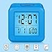 Clocks for Kids,Digital Alarm Clocks,12/24 Hours,Large Numbers LED Display with Nightlight, Alarm, Snooze,Calendar for Children's Bedrooms,Blue Clocks