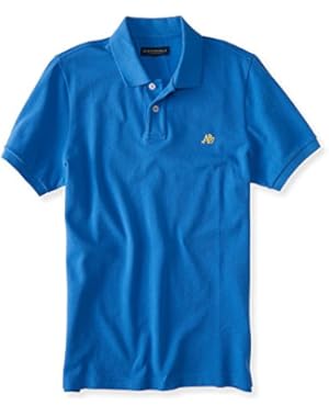 Men's Solid Uniform Logo Rugby Polo Shirt