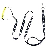Dog Leash, PYRUS Reflective Double Handle Dog Training Leash with Soft handle for dogs cats and another pets (Black)