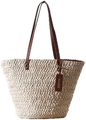 woven tote bags with leather handles