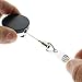 Heavy Duty Badge Reel with Metal Cord and Belt Clip - All Metal Retractable ID Holder with Steel Wire Cable - Industrial Black & Chrome Finish - Key, Name Card Holders by Specialist ID